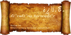Örmény Berengár névjegykártya